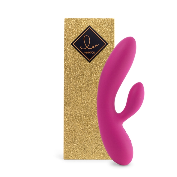 Wibrator króliczek - FeelzToys Lea Vibrator Medium Glitter Czerwony