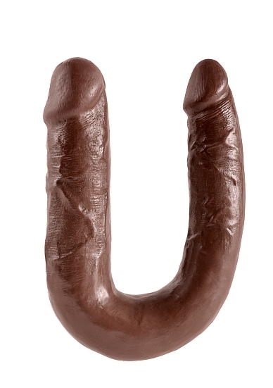 Pipedream King Cock - dildo DWIE GRUBOŚCI PODWÓJNE brązowe PVC - ŚREDNIE
