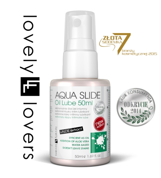 Lovely Lovers AQUA SLIDE Oil Lube 50ml – Olejek Intymny Na Bazie Wody Z Dodatkiem Aloesu