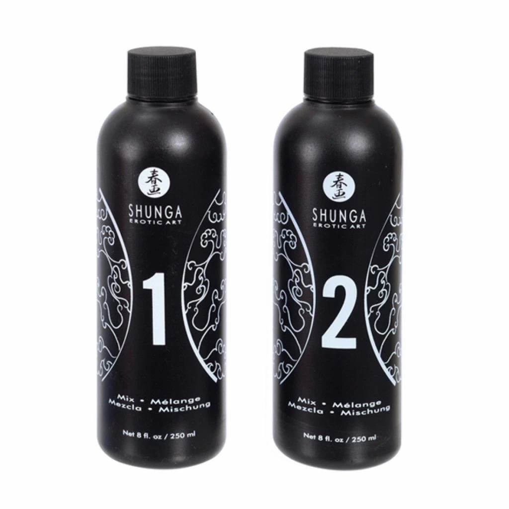 Shunga Oriental Body-to-Body Żel do masażu Exotic Fruits 2x250ml + prześcieradło