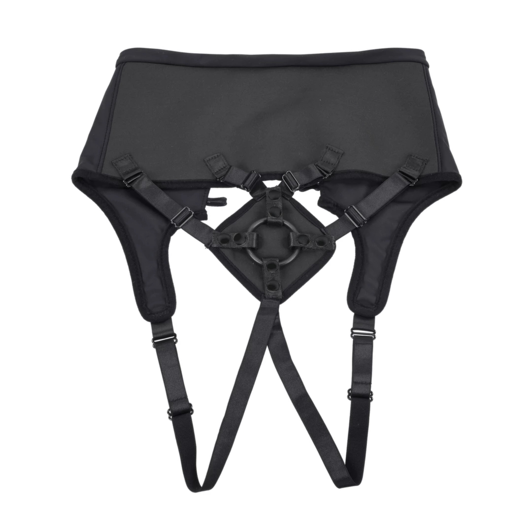 Sportsheets Gorsetowa Uprząż Strap-On Czarna, Regulowana, O-Ring