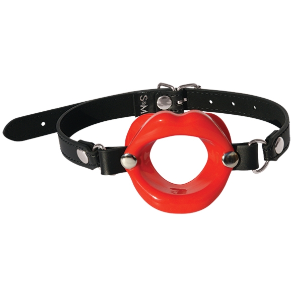 Knebel usta - S&M Silicone Lips Czerwony