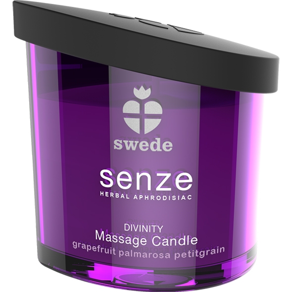 Świeca do masażu erotycznego - Swede Senze Massage Candle Grejfrut + Palmarosa + Petitgrain