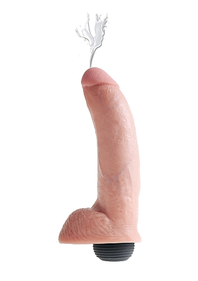 Pipedream King Cock - dildo z wytryskiem + sztuczna sperma - naturalne - 23cm (9")