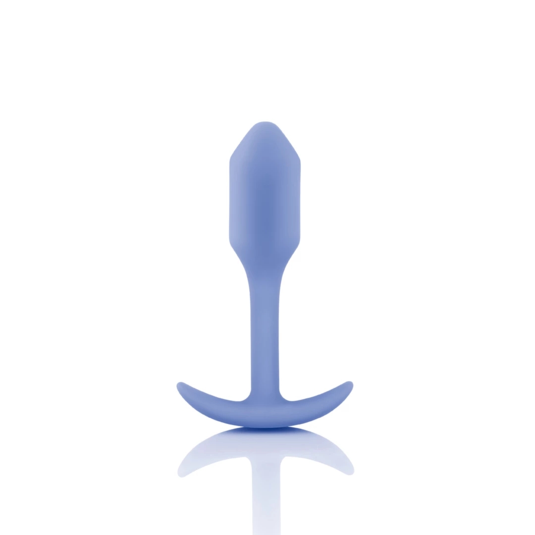 b-Vibe Snug Plug 1 Violet - silikonowy model z anatomiczną stopką 54g