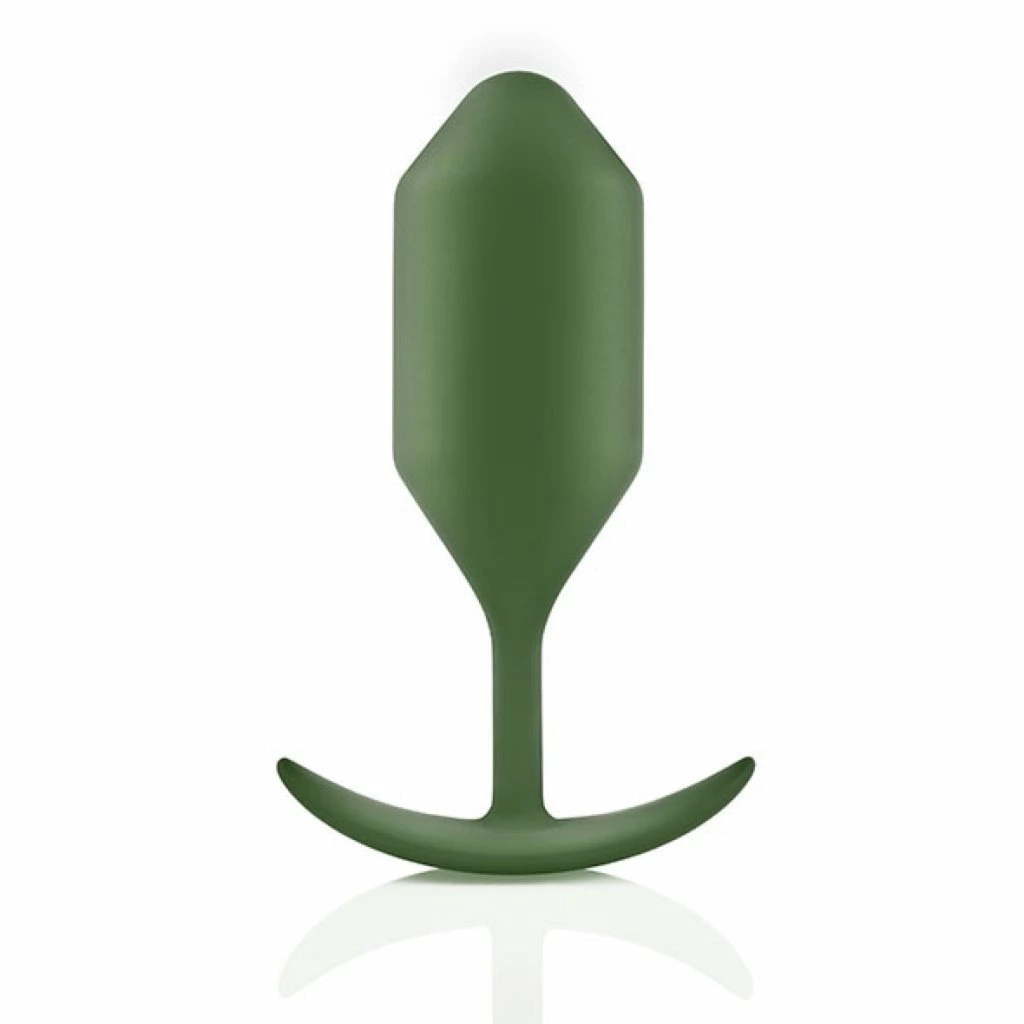 b-Vibe Snug Plug 4 Army anatomiczny korek silikonowy ciężki 255g