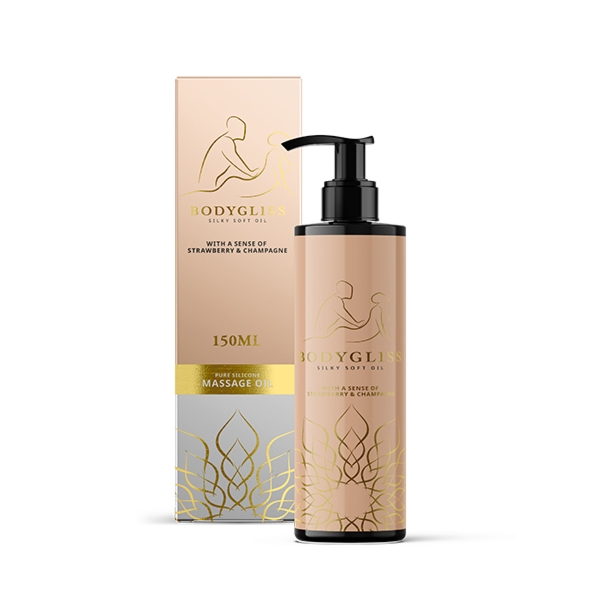 Olejek do masażu - BodyGliss Massage Collection Silky Soft Oil 150ml Truskawki i szampan