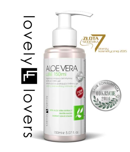 Lovely Lovers ALOE VERA Lube 150ml - Kojąco-Łagodzący Żel Intymny Na Bazie Wody