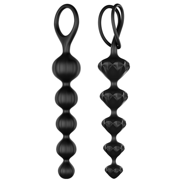Koraliki analne 2 sznury - Satisfyer Beads Black