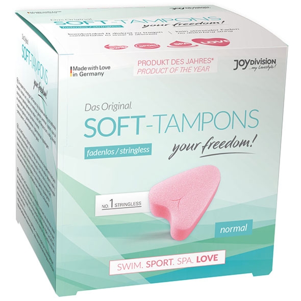 Tampony na specjalne okazje - Joydivision Soft-Tampons Stringless Normal 3 szt