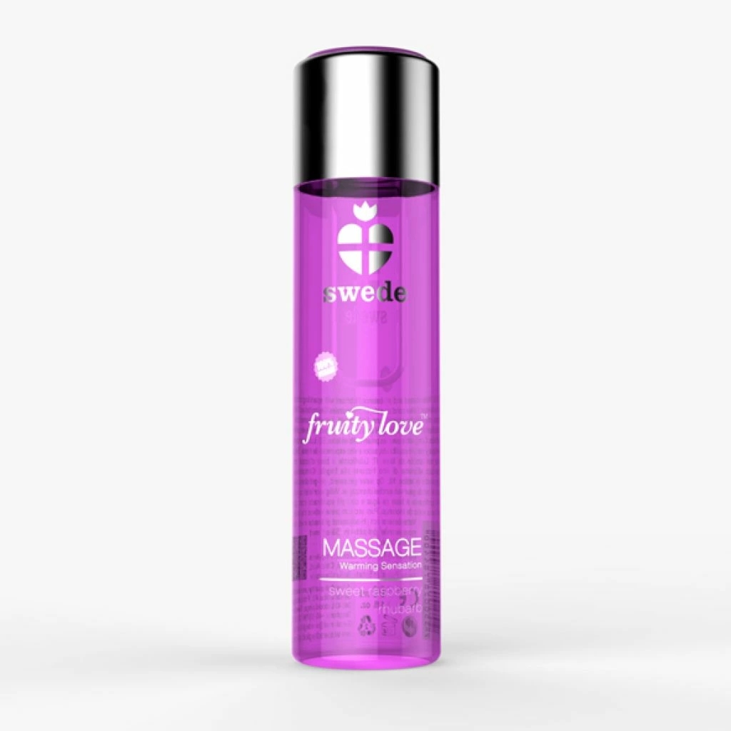 Swede Fruity Love Massage Sweet Raspberry Rhubarb 120ml - Olejek do masażu