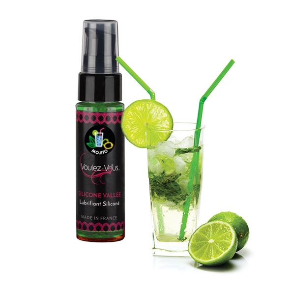 Smakowy silikonowy żel nawilżający i do masażu - Voulez-Vous... Silicon Based Lubricant 35 ml Mojito