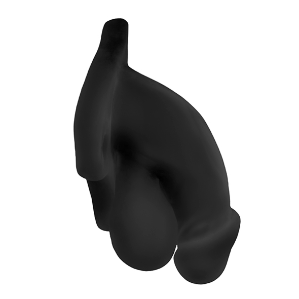 Sztuczny penis na uprzęży - Perfect Fit Fun Boy 11,5 cm Czarny