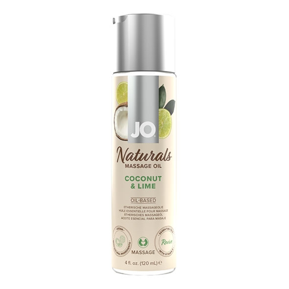 Naturalny olejek do masażu - System JO Naturals Massage Oil 120 ml  Kokos i Limonka