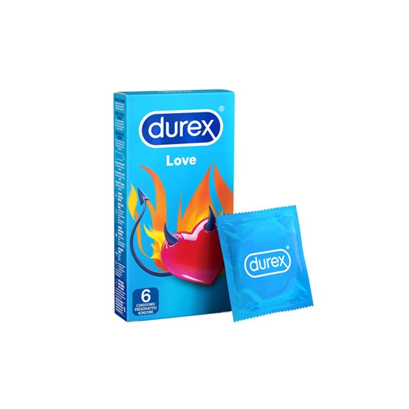 Prezerwatywy standardowe 52 mm - Durex Love 6 szt