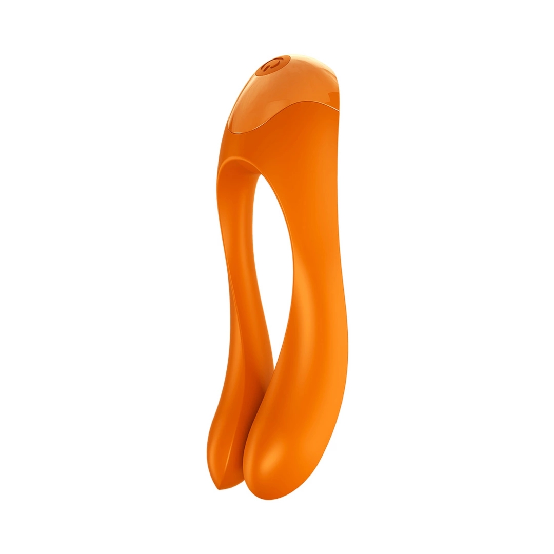 Satisfyer Candy Cane - Mini wibrator na palec czarny, kompaktowy