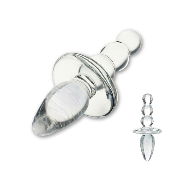 Plug analny szklany – Glas Titus Beaded Glass Butt Plug