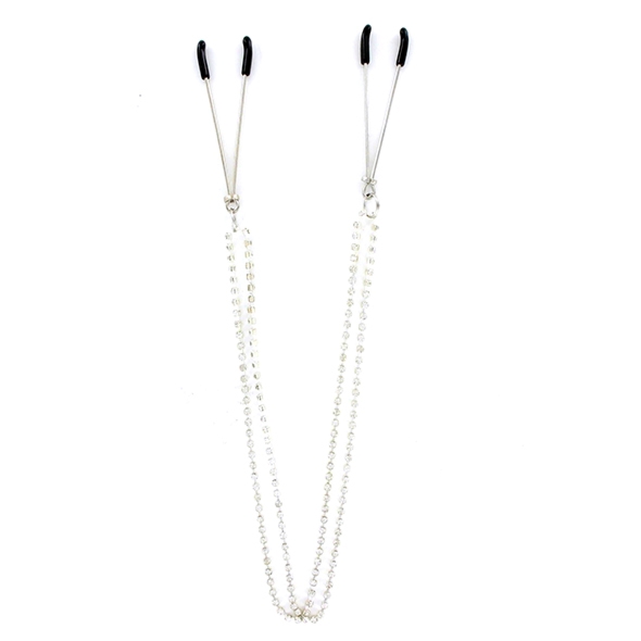 Zaciski na sutki ozdobne - Sportsheets Midnight Bling Nipple Clips  