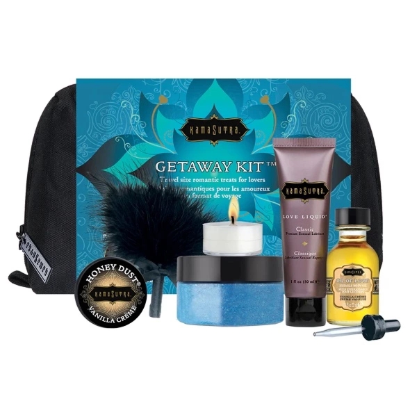 Kama Sutra Getaway Kit Romantic Treats - Zestaw podrożny z akcesoriami pielęgnacyjnymi