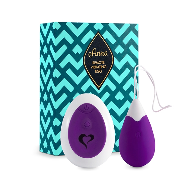 Jajeczko wibrujące - FeelzToys Anna Vibrating Egg Remote Fioletowy