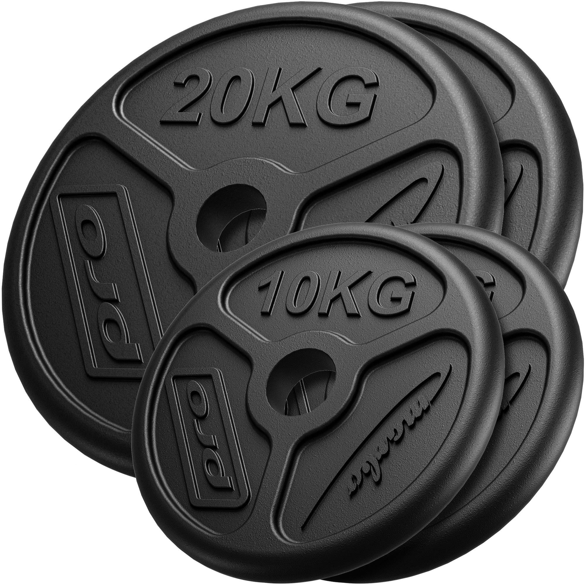 Zestaw obci��e� �eliwnych olimpijskich 60 kg / 2 x 20 kg + 2 x 10 kg MW-2x20KG_2x10KG-OLI - Marbo Sport