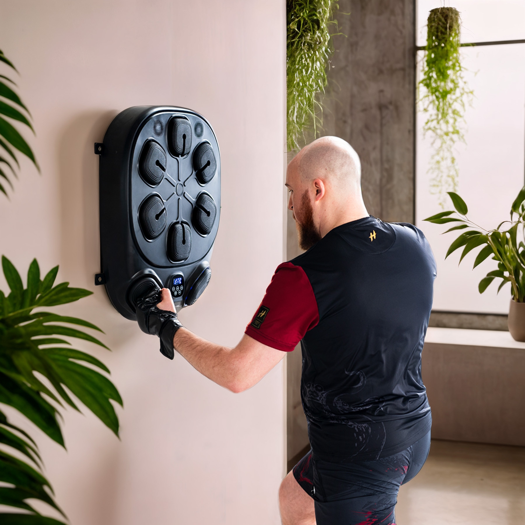 TB10 ELEKTRONICZNA TARCZA BOKSERSKA BLUETOOTH Z MUZYK� I R�KAWICAMI BATERIA 4000MAH HMS