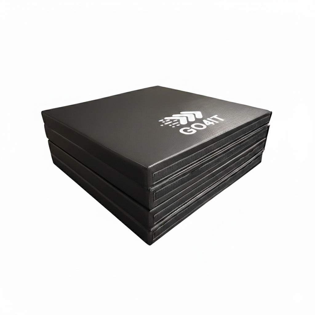 Materac gimnastyczny składany czarny 240x60x5 - GO4IT