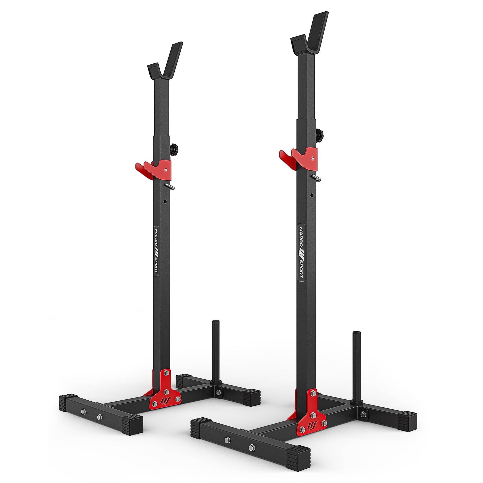 Stojaki pod sztang� z asekuracj� i miejscem na obci��enie (2 sztuki) MH-S202 - Marbo Sport