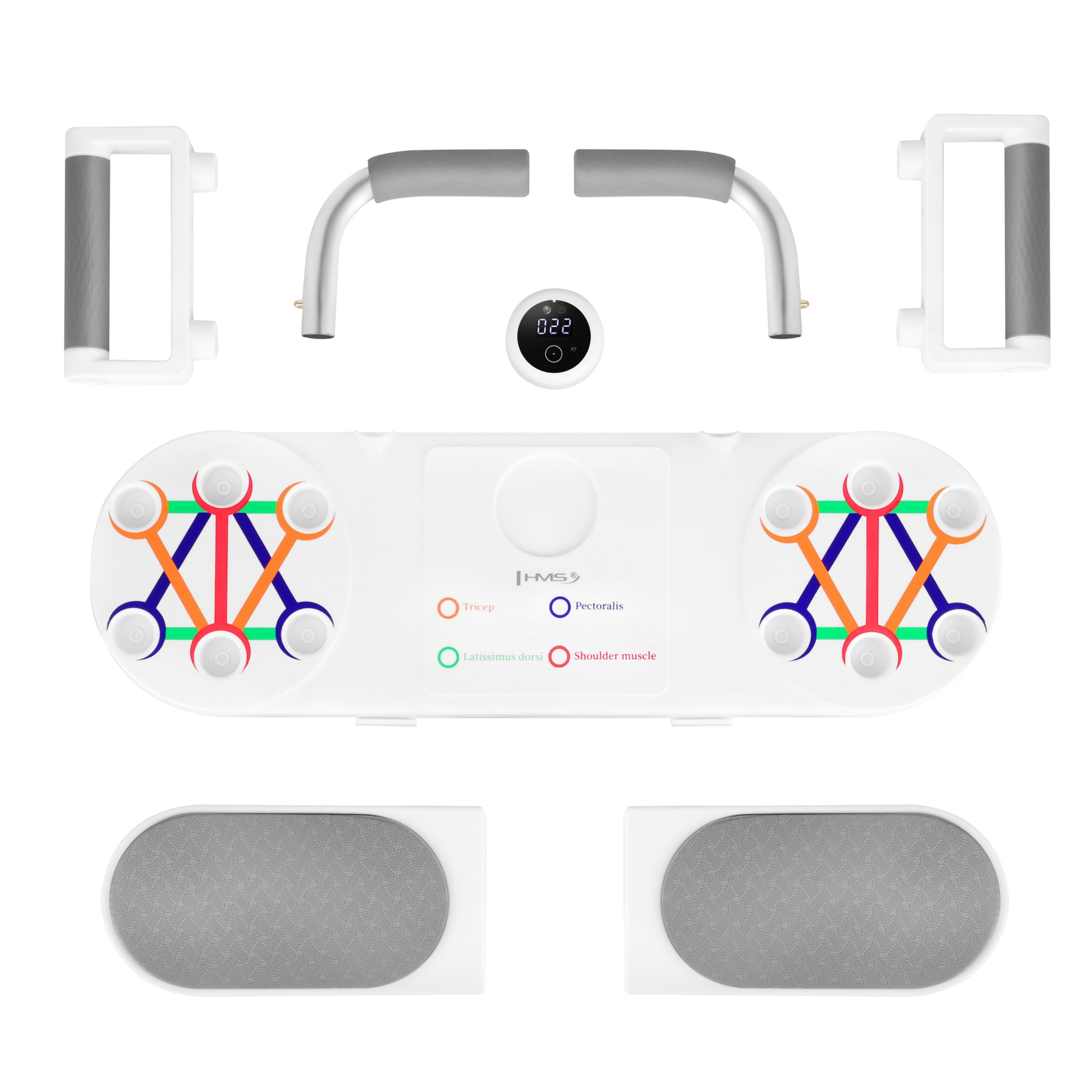DBP03 WIELOFUNKCYJNA DESKA DO ĆWICZEŃ MIĘŚNI BRZUCHA I POMPEK Z LICZNIKIEM HMS