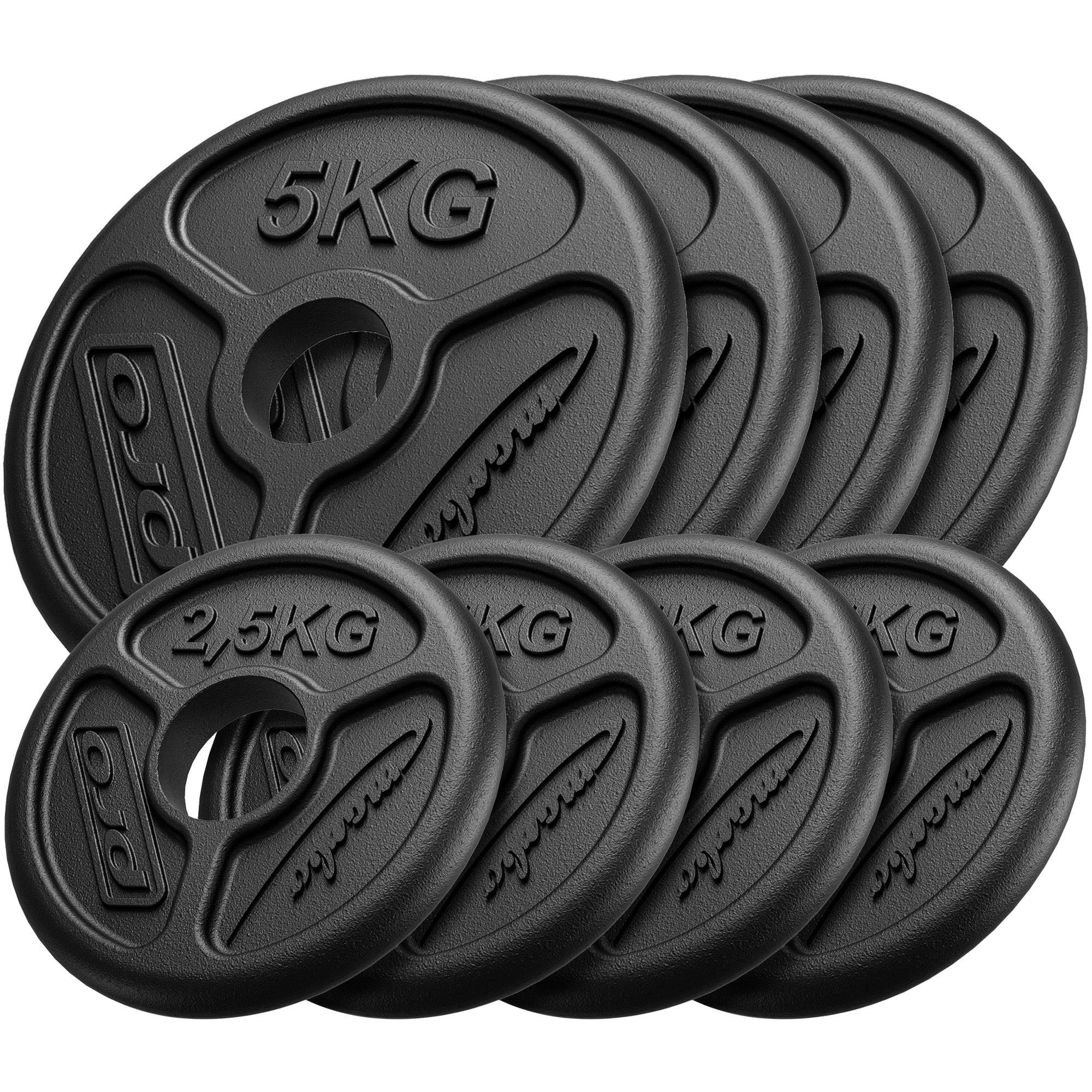Zestaw obci��e� �eliwnych olimpijskich 30 kg / 4 x 5 kg + 4 x 2,5 kg - Marbo Sport