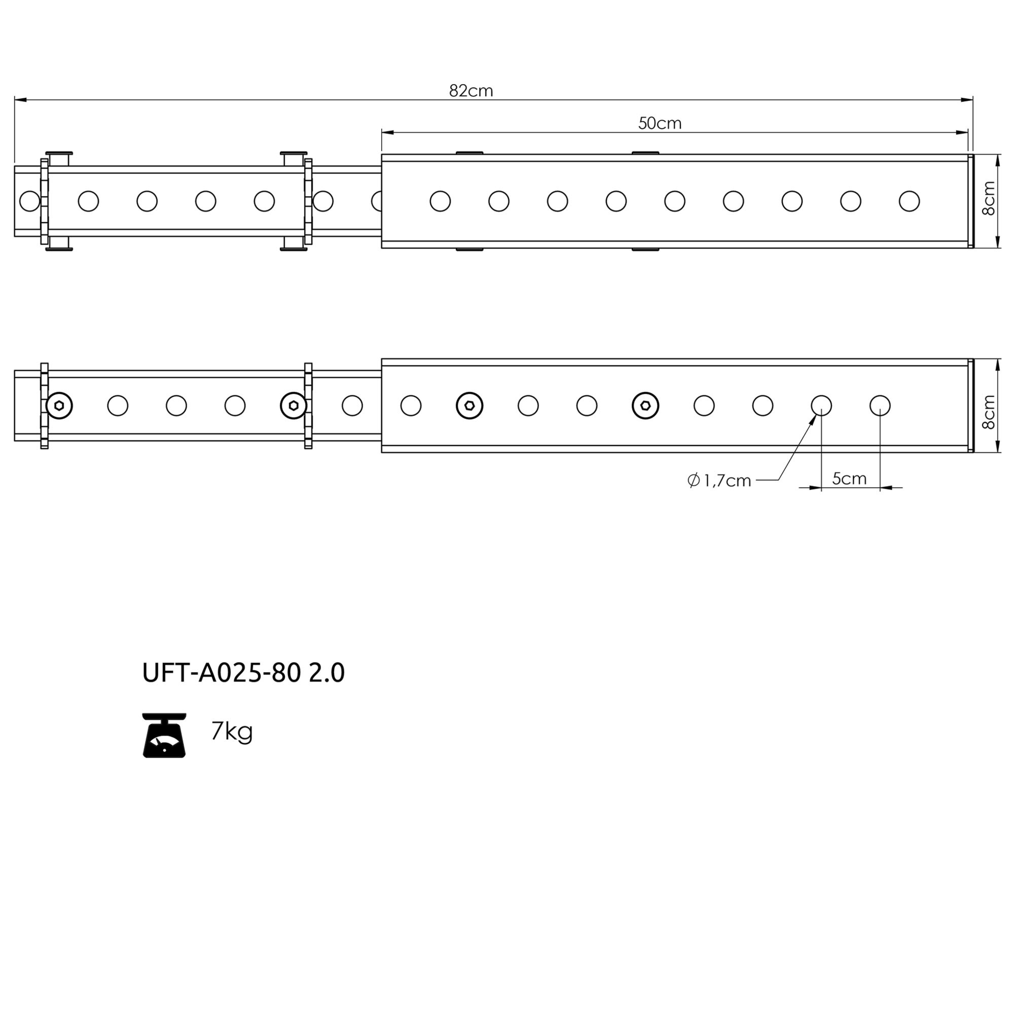S�up przed�u�aj�cy 50cmdo klatek RIG PRO 80x80 - UpForm