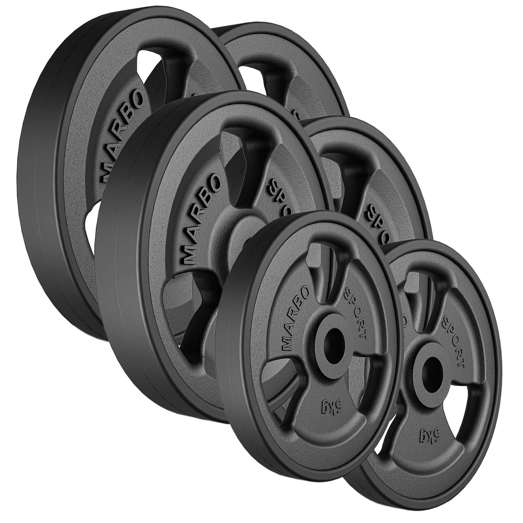 Zestaw obci��e� gumowanych 60kg / 2 x 15 kg + 2 x 10 kg + 2 x 5 kg - Marbo Sport