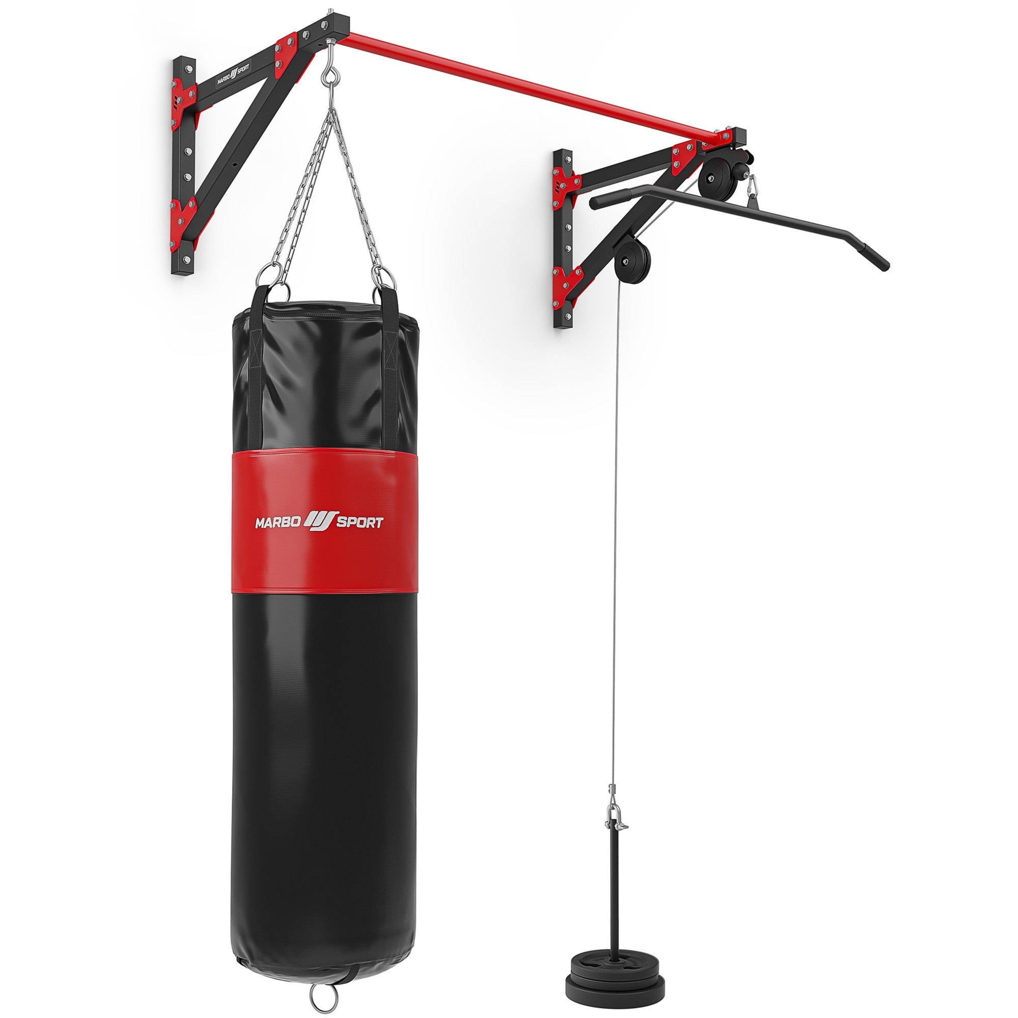 Dr��ek wielofunkcyjny z wyci�giem i mocowaniem na worek bokserski 3w1 MH-D204 - Marbo Sport