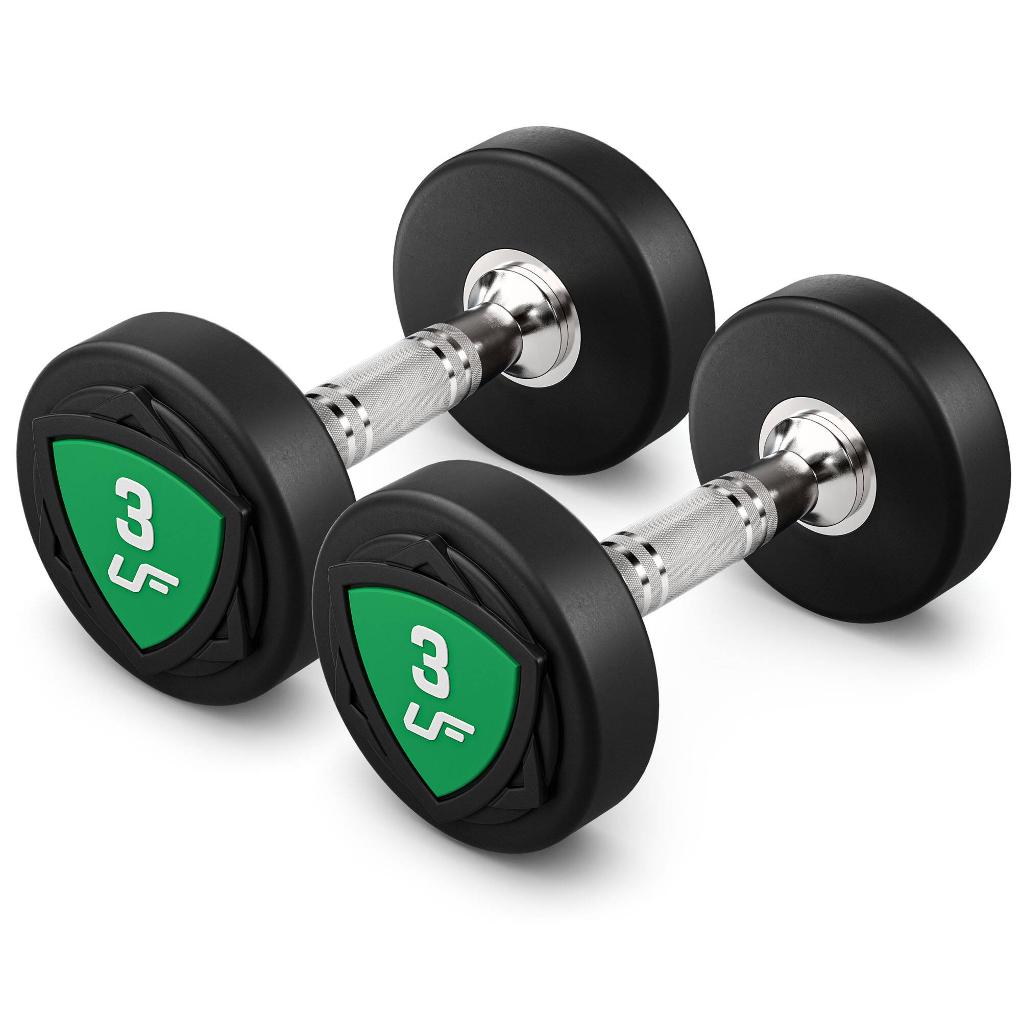 Zestaw hantli stałych poliuretanowych 1-10kg (skok co 1 kg) 110 kg ze stojakiem UR-S005 - UpForm