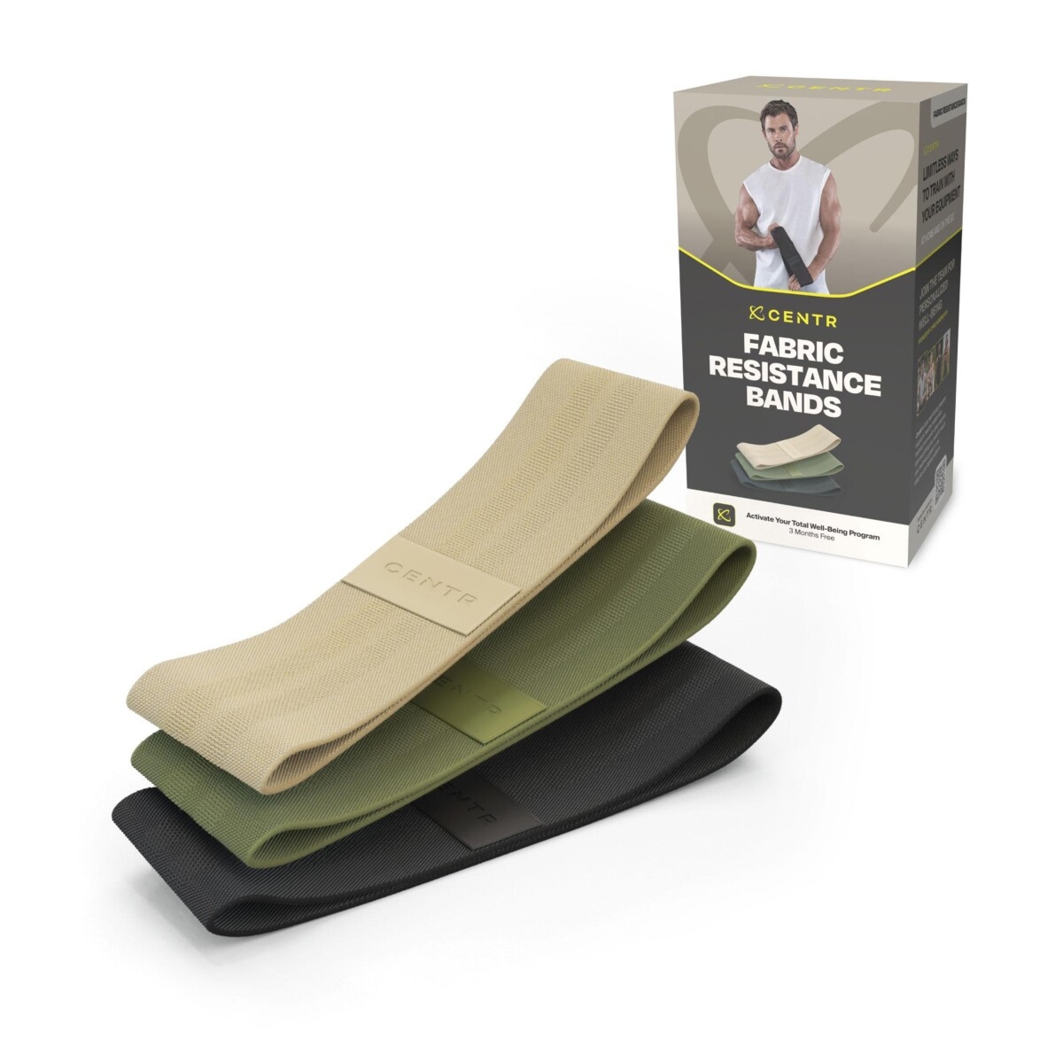 Zestaw ta�m oporowych (3 szt) The Centr Fabric Resistance Bands (CFB)