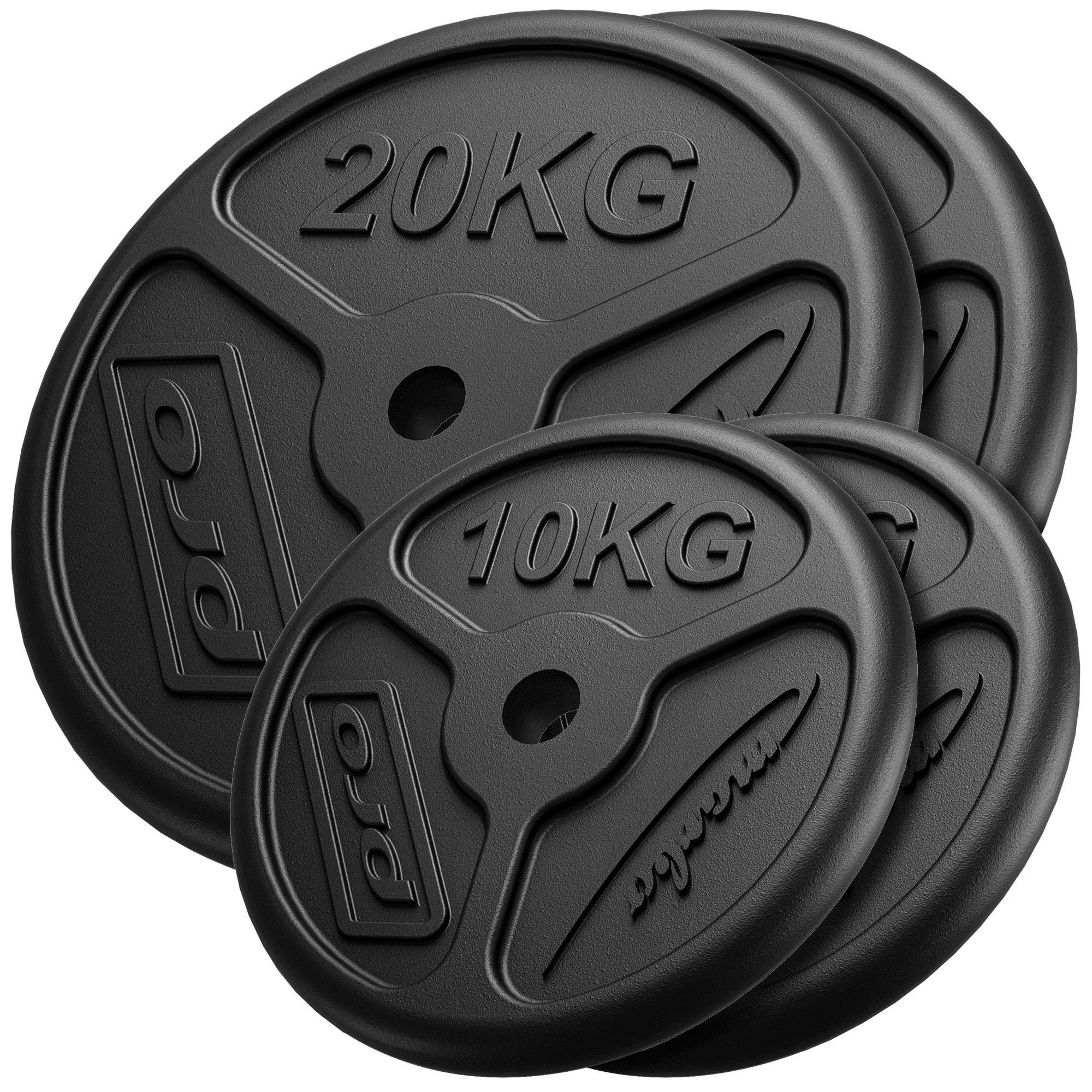 Zestaw obci��e� �eliwnych slim 60 kg / 2 x 20 kg + 2 x 10 kg - Marbo Sport