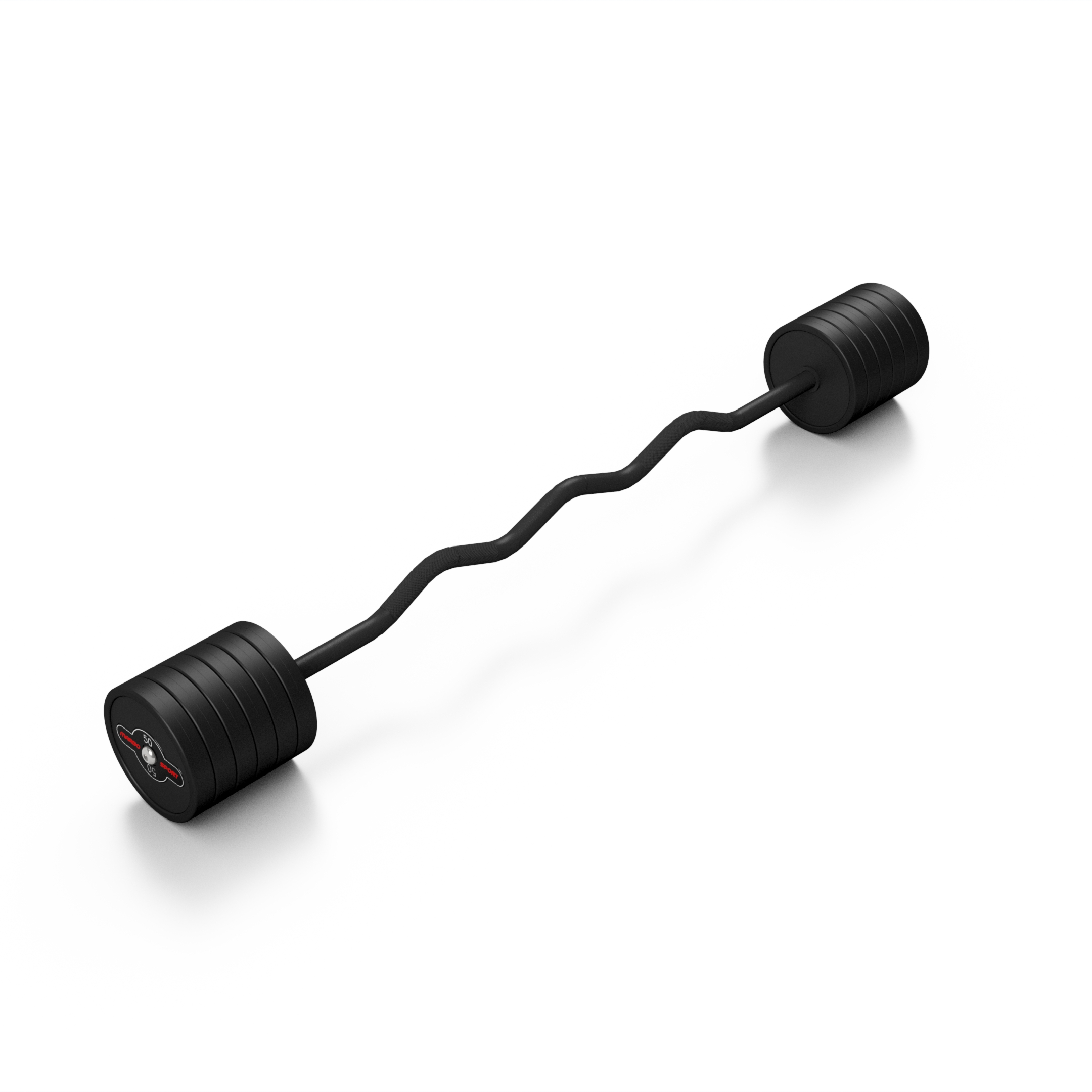 Sztanga gumowana �amana 50 kg czarny mat - Marbo Sport