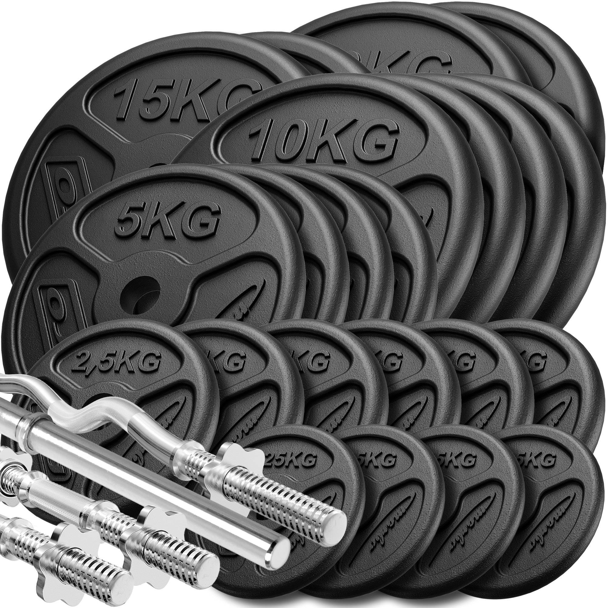 Zestaw gryf�w wzmocnionych i obci��e� slim 173 kg - Marbo Sport