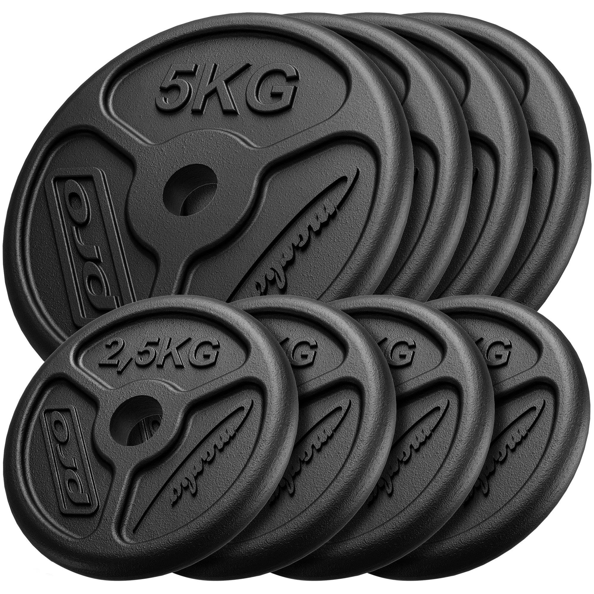 Zestaw obci��e� �eliwnych slim 30 kg / 4 x 5 kg + 4 x 2,5 kg - Marbo Sport