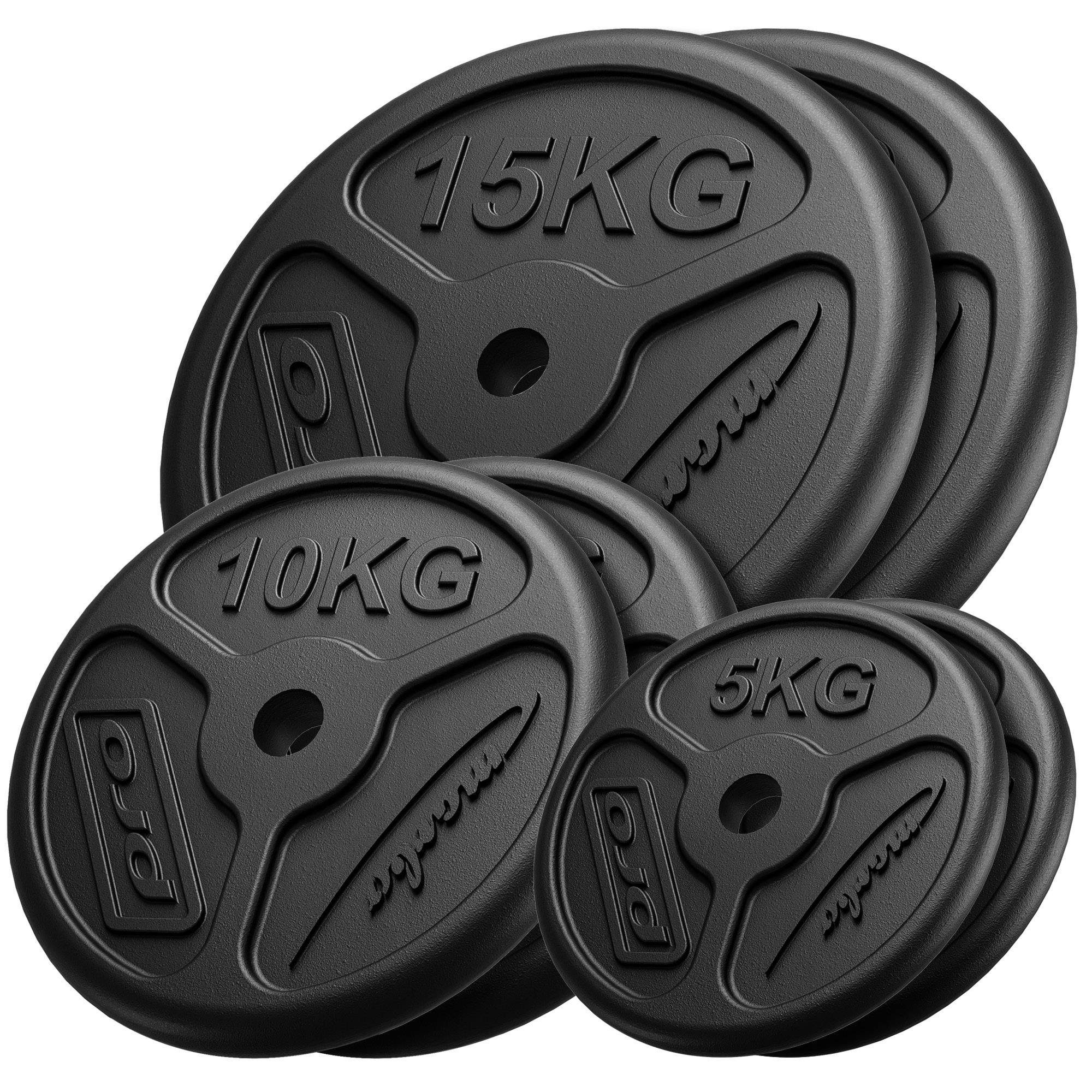 Zestaw obci��e� �eliwnych slim 60 kg / 2 x 15 kg + 2 x 10 kg + 2 x 5 kg - Marbo Sport
