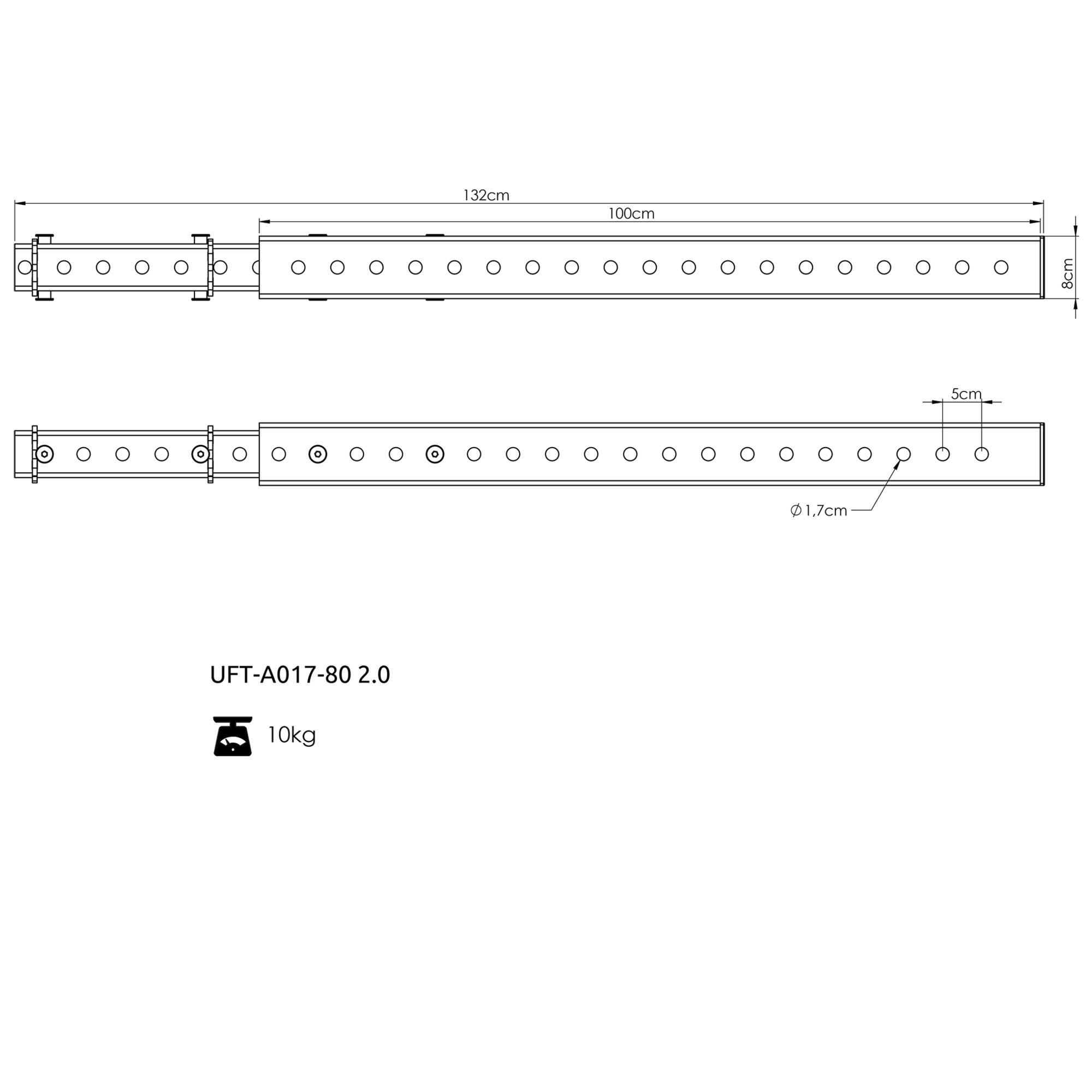 S�up przed�u�aj�cy 100cm do klatek RIG PRO 80x80 - UpForm