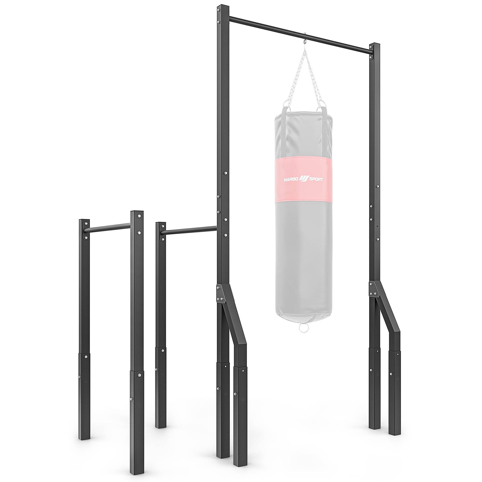 Dr��ek do podci�gania zewn�trzny z uchwytem na worek i d�ugimi por�czami do dip�w MO-Z2 - Marbo Sport
