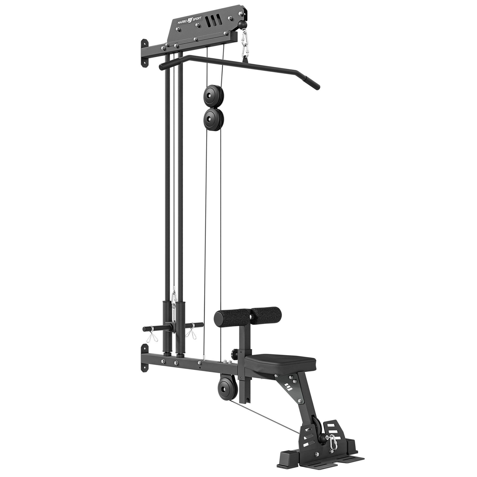 Wyci�g g�rny i dolny do �ciany z siedziskiem i stopami MS-W104 2.0 - Marbo Sport