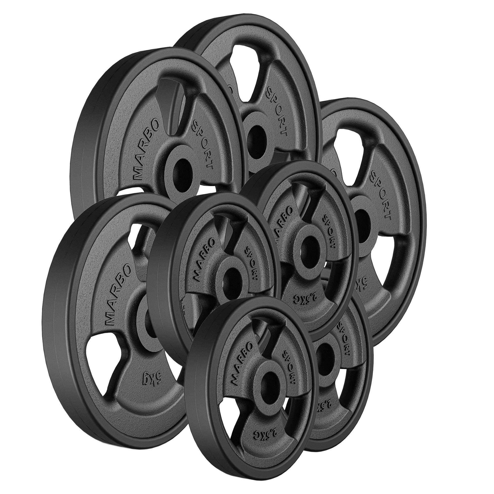 Zestaw obci��e� gumowanych 30 kg / 4 x 5 kg + 4 x 2,5 kg - Marbo Sport