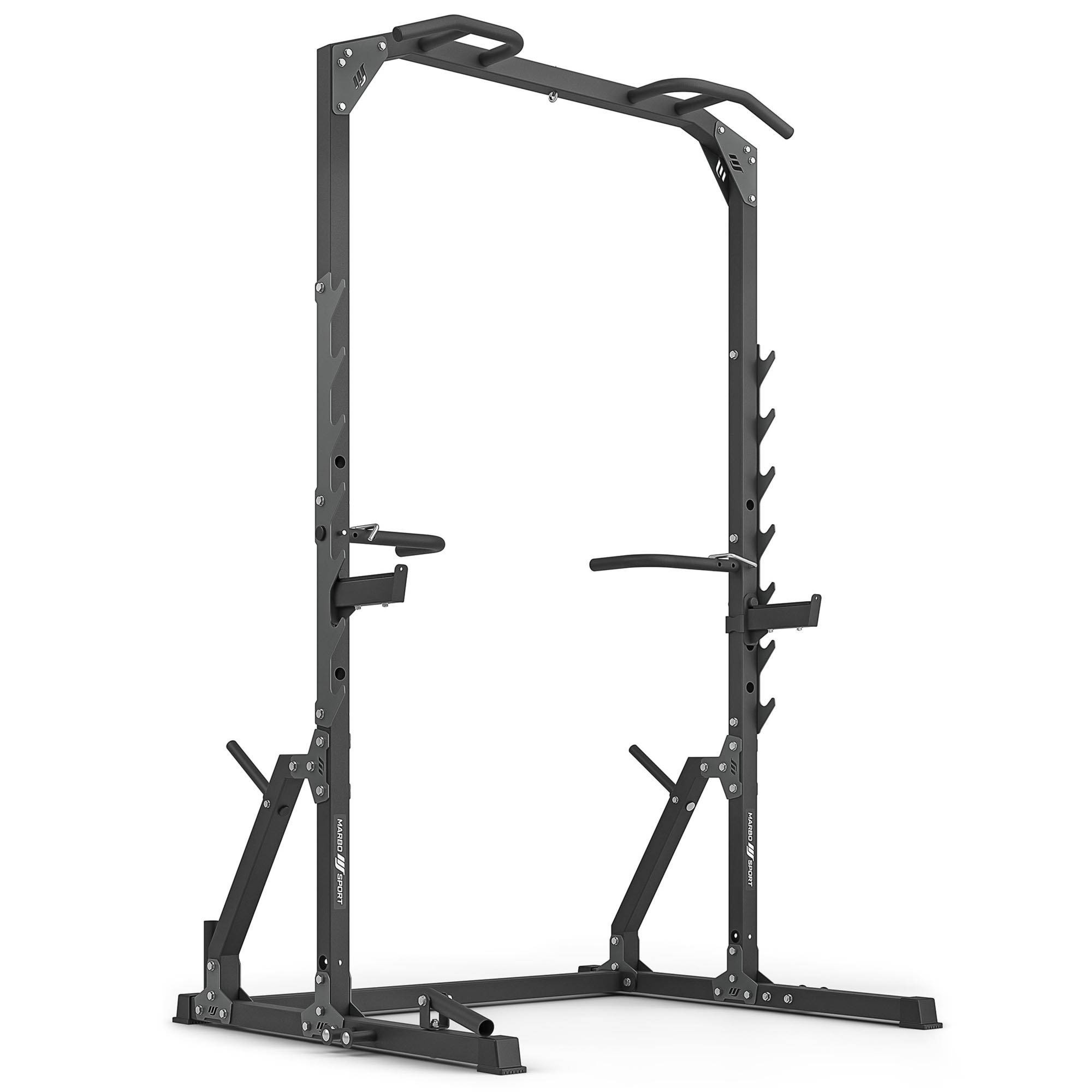Klatka half-rack (dr��ek do poci�gania ze stojakami i por�czami + uchwytem landmine) MS-U115 2.0 - Marbo Sport
