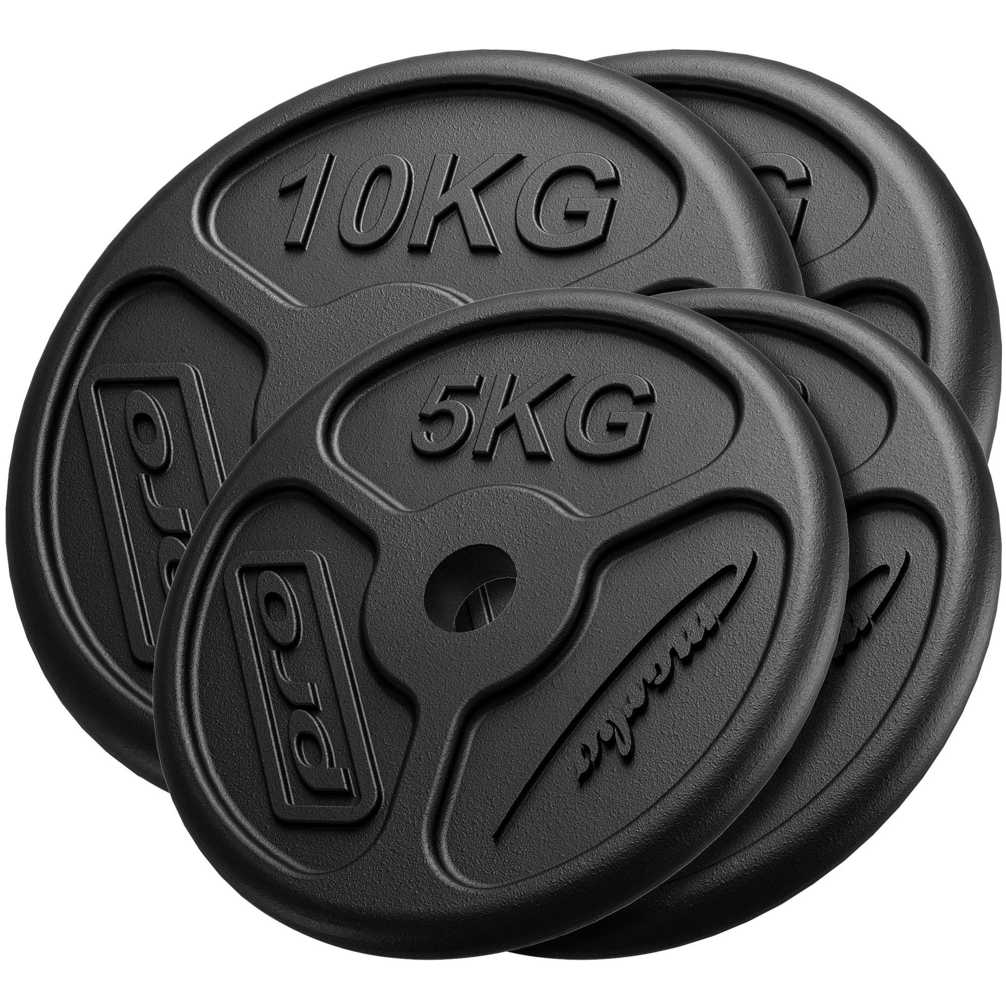 Zestaw obci��e� �eliwnych slim 30 kg / 2 x 10 kg + 2 x 5 kg - Marbo Sport