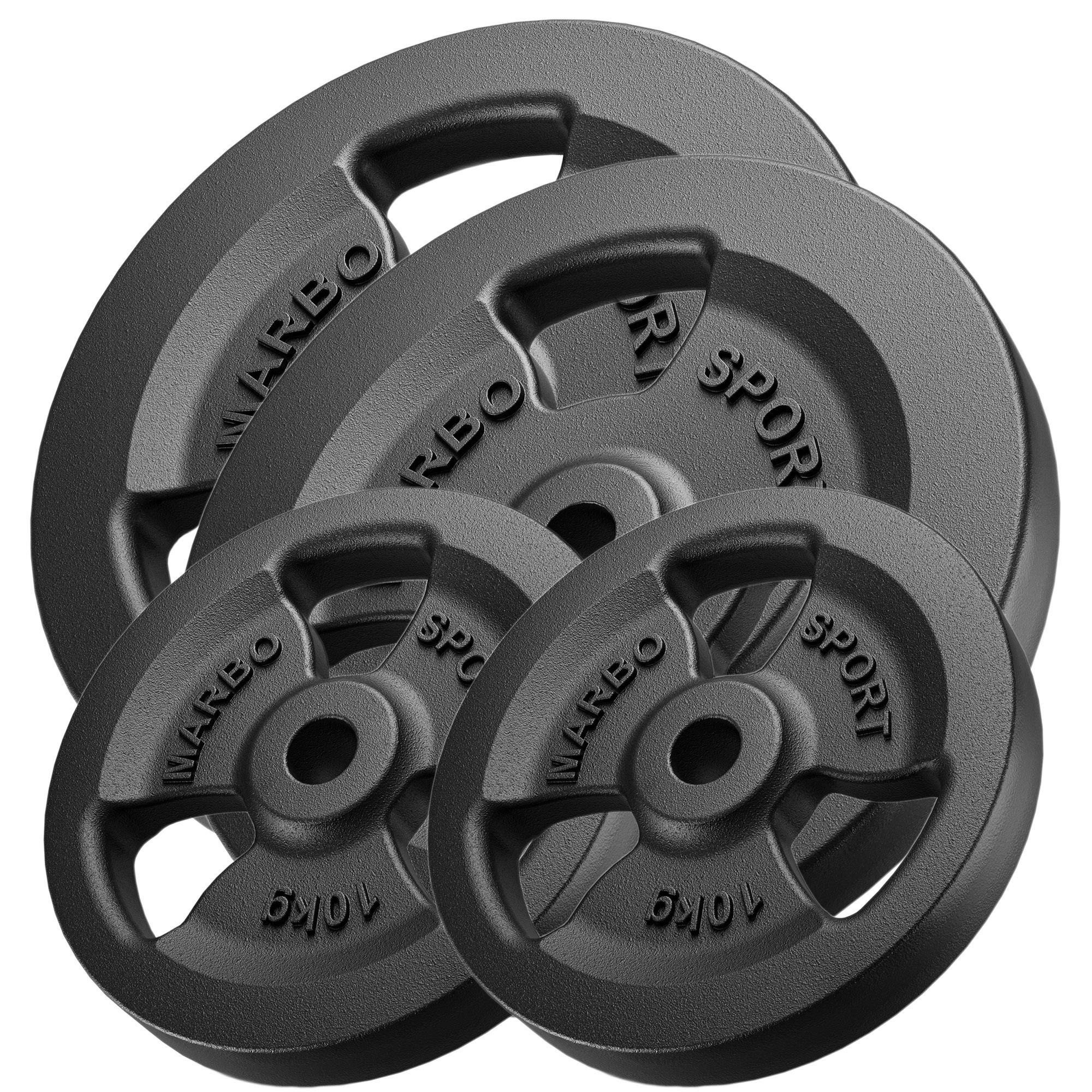 Zestaw obci��e� �eliwnych kierownica 60 kg / 2 x 20 kg + 2 x 10 kg - Marbo Sport