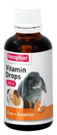 Image of Beaphar Vitamine Drops + Vit. C 50ml - preparat witaminowy dla gryzoni