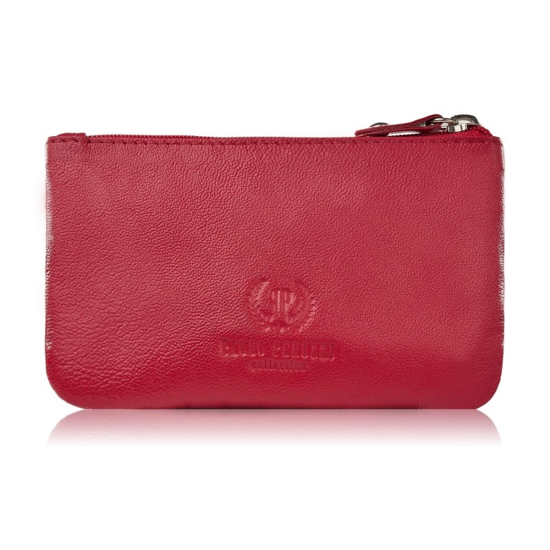 Image of Etui na klucze ze skóry naturalnej licowej Paolo Peruzzi T-51-NRD czerwony