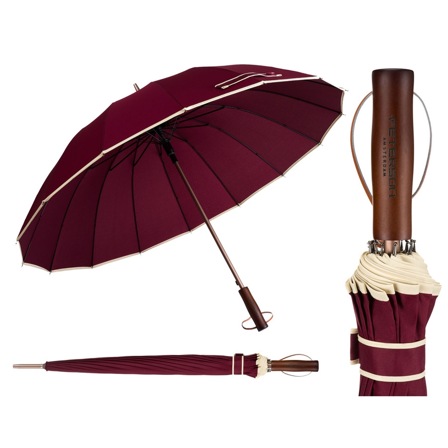 Image of Czerwony, elegancki parasol Peterson PTN UMB-02L